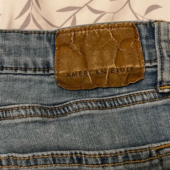 American Eagle Outfitters Flex Original Straight Light Wash Blue Men Jeans - Picture 3 of 6